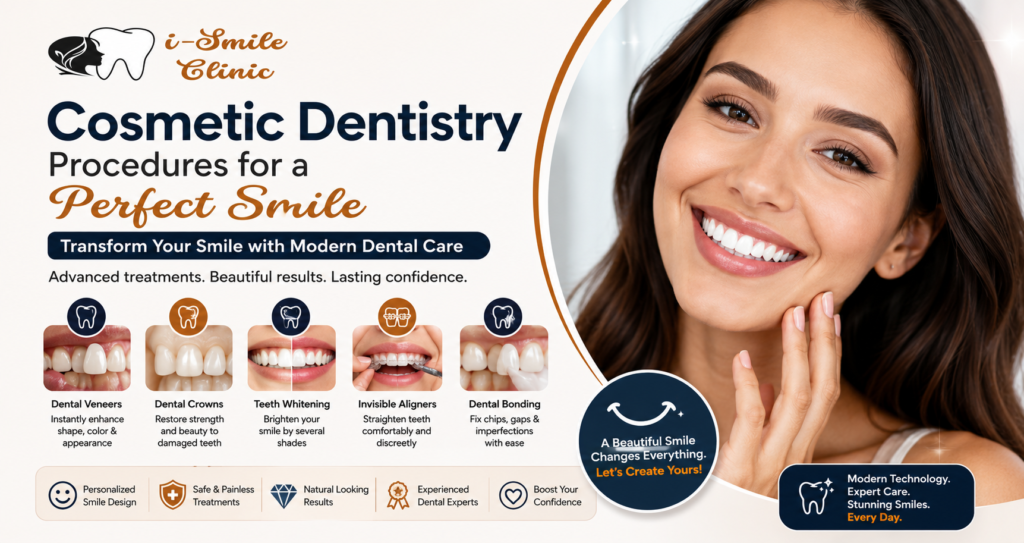 Cosmetic Dentistry Procedures for a Perfect Smile | i-Smile Clinic